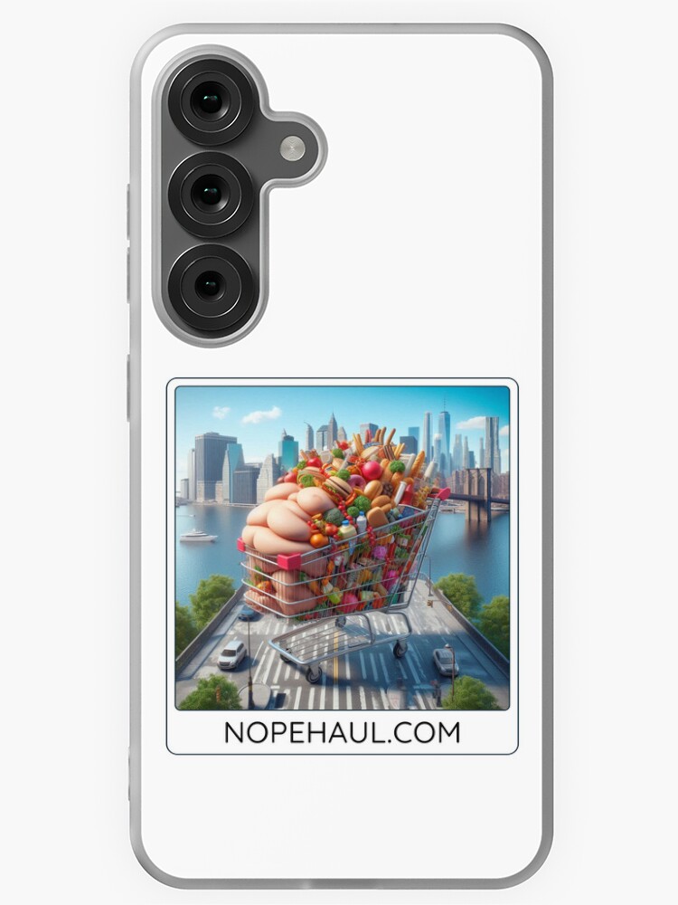 “Click the image to browse all products featuring the ‘Crosswalk of Consumption’ design.”