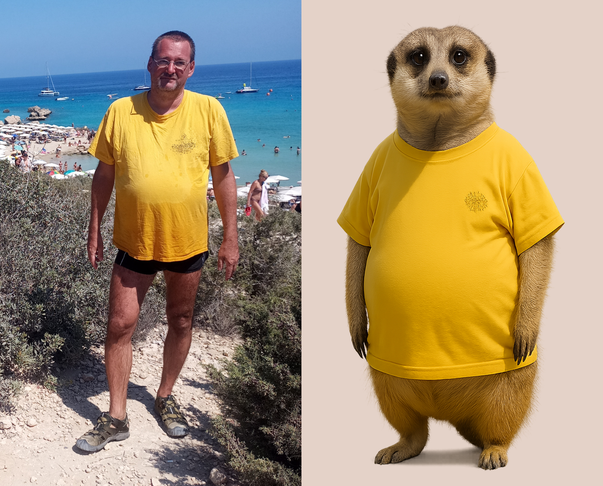 My name is Zoltán Bíró. Here I am, vacationing in Cyprus in my meerkat body.